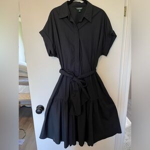 Ralph Lauren Tiered Belted Midi Dress